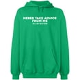 thumbnail image 2 of OXI Hoodie Sweatshirt - Neber Take Advice From Me, Basic Casual Hoodie for Men's and Women Fleece Hoodie Long Sleeve - Irish Green Large, 2 of 3