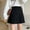 Black, variant on Women Teen Girls College Style Pleated Thin Skirts Student Skirt