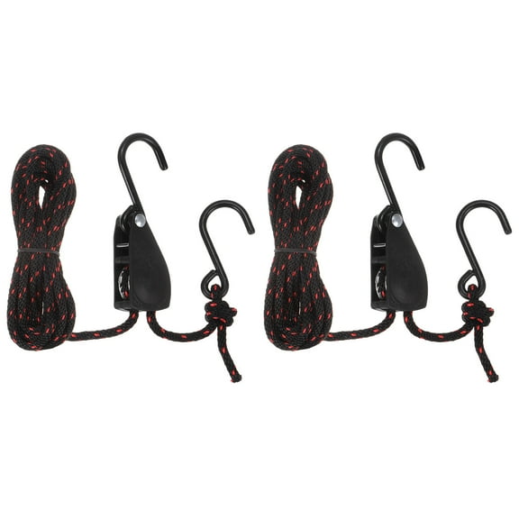 Uxcell 2 pieces 1/4" (6mm) Tie Down Rope Hanger Metal Gear Ratchets 7.9ft (2.4meter) Strap