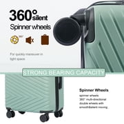 Travelhouse 4 Piece Hardshell Luggage Set Hardside Lightweight Suitcase with TSA Lock Spinner Wheels.(Green)