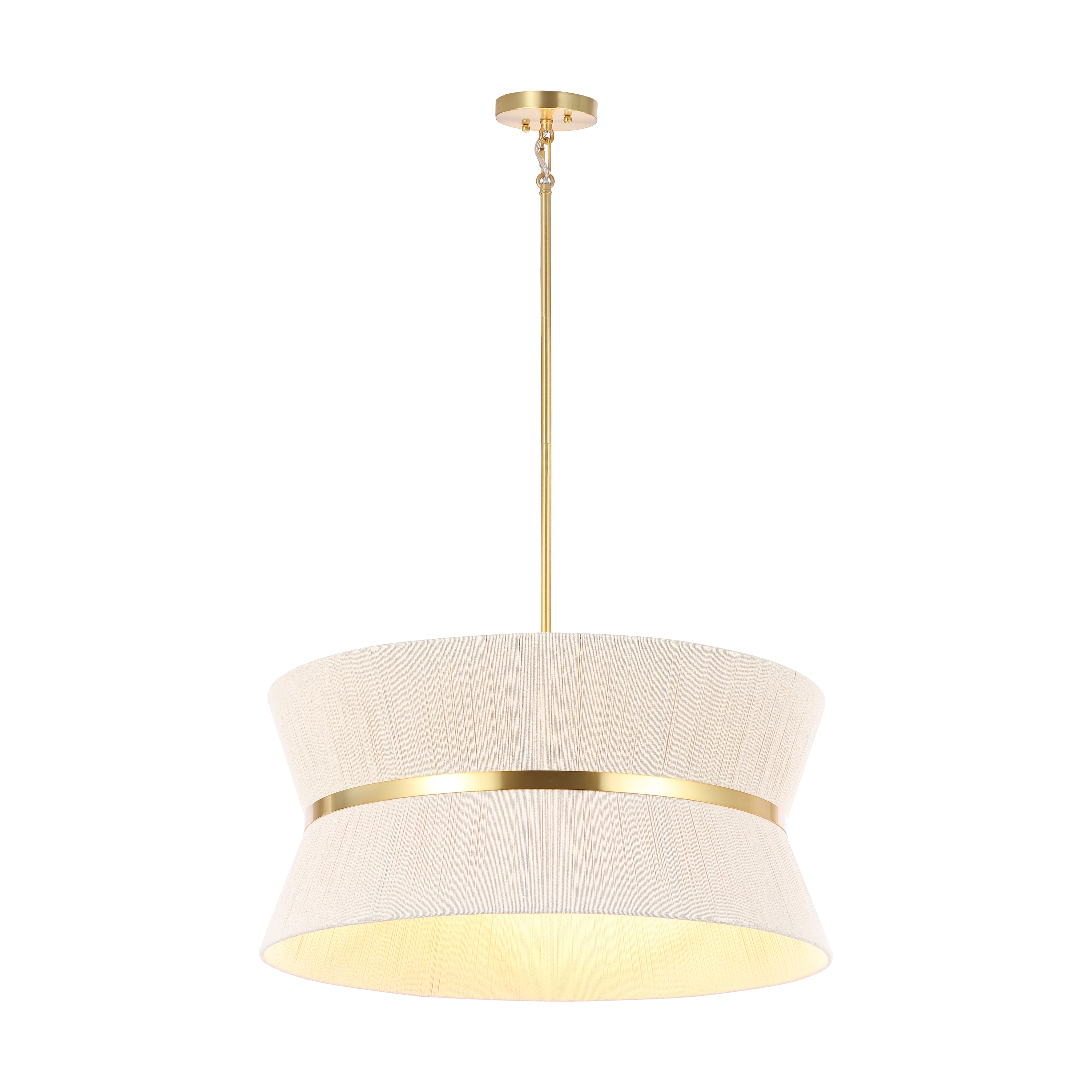 Safavieh Alma 4-Light Modern Rope Brass Gold Chandelier