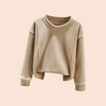 thumbnail image 2 of Toddler Baby Kids Winter Boys Girls Solid Color Long Sleeved Thickening Home Wear Clothes Top, 2 of 4
