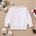 thumbnail image 4 of Girls Shirts Valentine's Day Long Sleeve Letter Heart Print Pullover Top Girls Tops White, 4 of 7