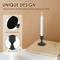 thumbnail image 5 of 6Pcs Candlestick Holders Vintage Metal Taper Candle Holders Black/Gold Candle Holder Set Decorative Nonslip Candle Stick Holder for Wedding Dinning Party, 5 of 10