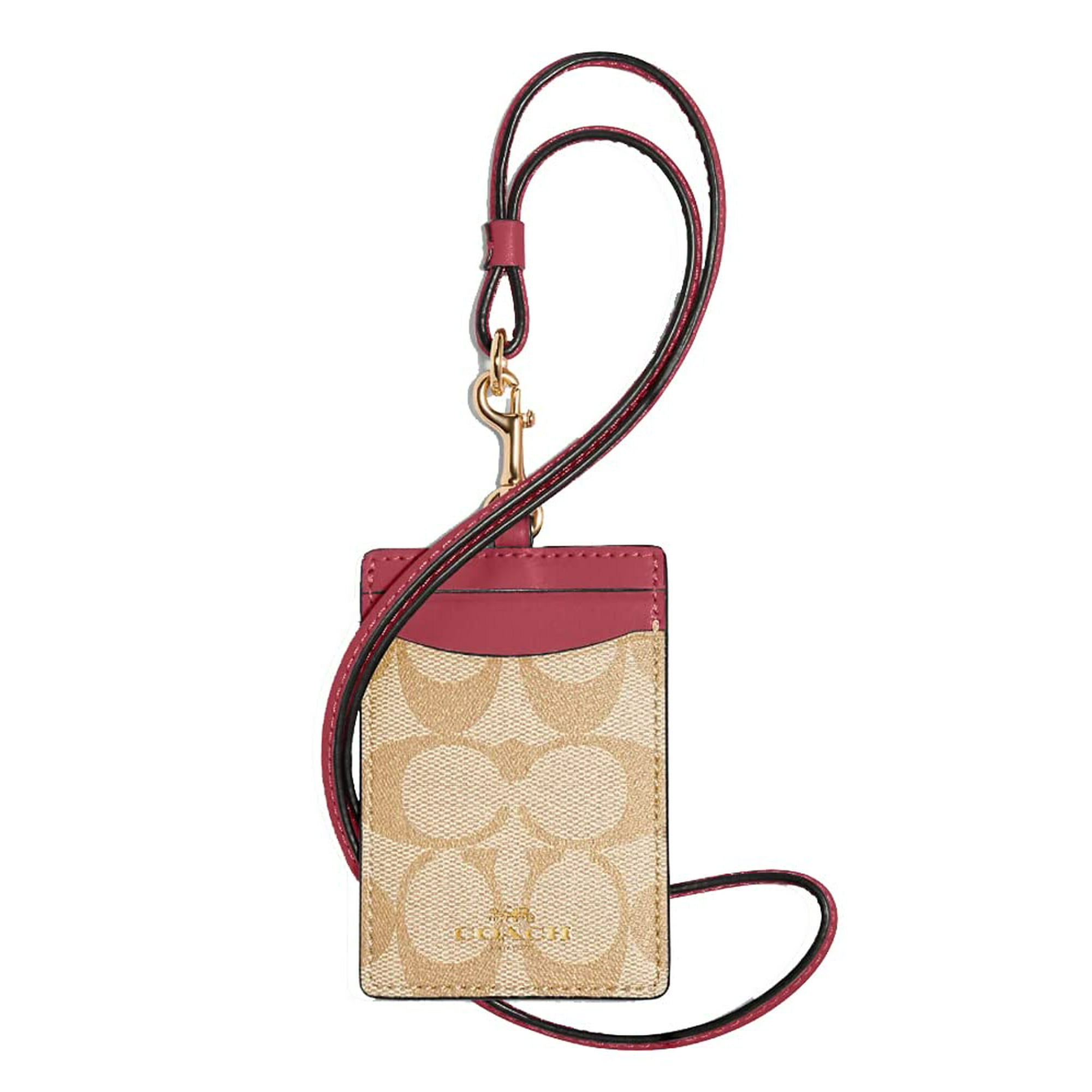 COACH Leather ID Lanyard in Colorblock - #63274 - IM/Light Khaki/Rouge | Walmart Canada COACH Leather ID Lanyard in Colorblock - #63274 - IM/Light Khaki/Rouge | Walmart Canada