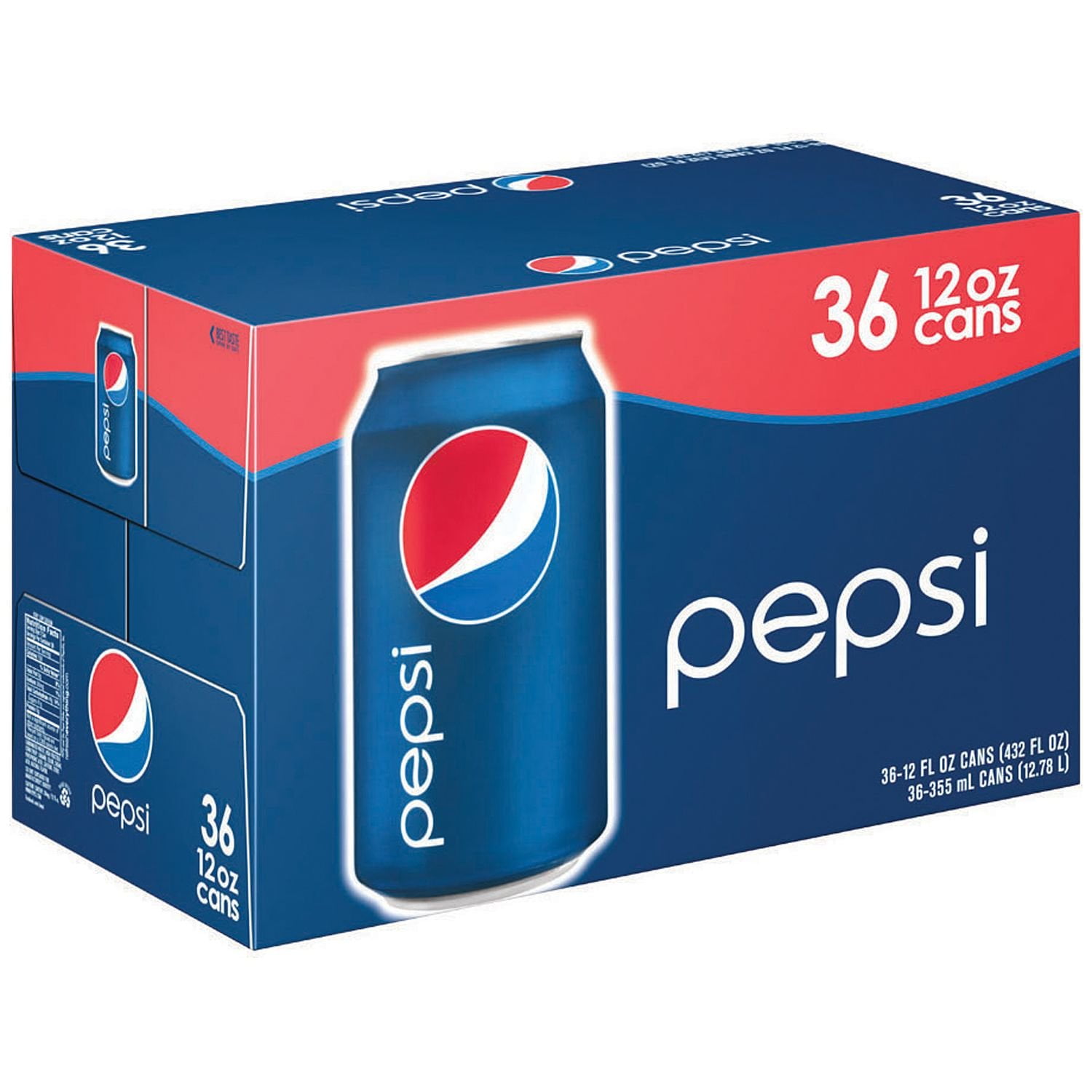 Pepsi, Soft Drink, 12 Fl Oz, 36 Ct, Carbonated Water - Walmart.com