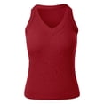 thumbnail image 5 of WAYUTE Womens Tank Tops Ribbed Knit Sleeveless Solid Color Fashionable Casual Outdoor Basic Crewneck Slim Fit Tee Shirt, 5 of 5