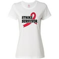 thumbnail image 3 of Inktastic Stroke Survivor with Red Ribbon Women's T-Shirt, 3 of 5