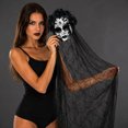thumbnail image 6 of Halloween Ghost Mask, Scary Horror Plastic Face Mask with Eerie Design for Costume Party Cosplay Props House Decor, 12x9.4 Inch, 6 of 6