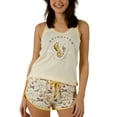 thumbnail image 1 of Harry Potter Quidditch Women’s Racer Back Tank Top & Dolphin Shorts Sleep Set, Yellow, Large, 1 of 7