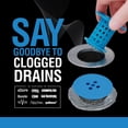 thumbnail image 2 of TubShroom Revolutionary Hair Catcher Drain Protector for Tub Drains (No More Clogs) Blue, 2 of 7