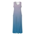 thumbnail image 6 of Cathalem Casual Beach Dresses for Women Summer Dresses for Women Sleeveless Casual Beach Sundresses T Shirt Dress(Blue,XL), 6 of 6