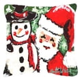 thumbnail image 2 of Carolines Treasures MW1167PW1818 Friends Snowman and Santa Claus Canvas Fabric Decorative Pillow  18H x18W multicolor, 2 of 2