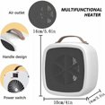 thumbnail image 5 of Msbd Calentador De Ventilador Portátil, Mini Calentador De Ventilador Eléctrico De Cerámica De Invierno Adecuado para Dormitorio, Oficina, Sala De Estar Calentador De Ventilador Si, 5 of 5