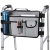 SupreGear Walker Bag, Rollator Wheelchair Storage Pouch with Cup Holder, Water-Resistant Nylon, Gray
