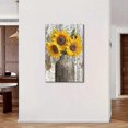 thumbnail image 4 of Lienzo decorativo para pared, diseño moderno de girasoles amarillos, para baño, oficina, 30,5 x 20,3 cm, 4 of 5