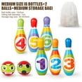 thumbnail image 1 of Godderr Color Wooden Digital Bowling Toy,Suitable for Indoor and Outdoor Sports Games for Toddlers, 1 of 5