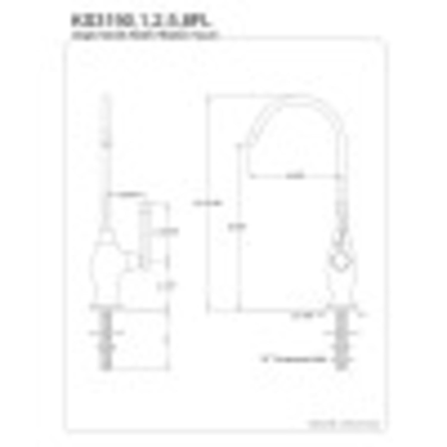 Kingston Brass KS3190FL Royale Single Handle Water Filtration Faucet, Matte Black