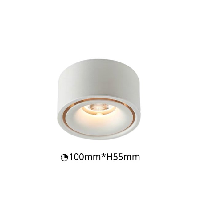 Foco de techo LED de 7 W para montaje en superficie, luz de pared directa, 10 x 6,5 cm, blanco frío 4000 K, no regulable, aplique de aluminio o foco (blanco-blanco frío) JAMW Sencillez