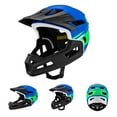 thumbnail image 3 of Casco de bicicleta de cara completa, casco de bicicleta de montaña, PC Epcs, gorra portátil cómoda con forro extraíble para hombres y mujeres, deportes Azul verde, 3 of 8