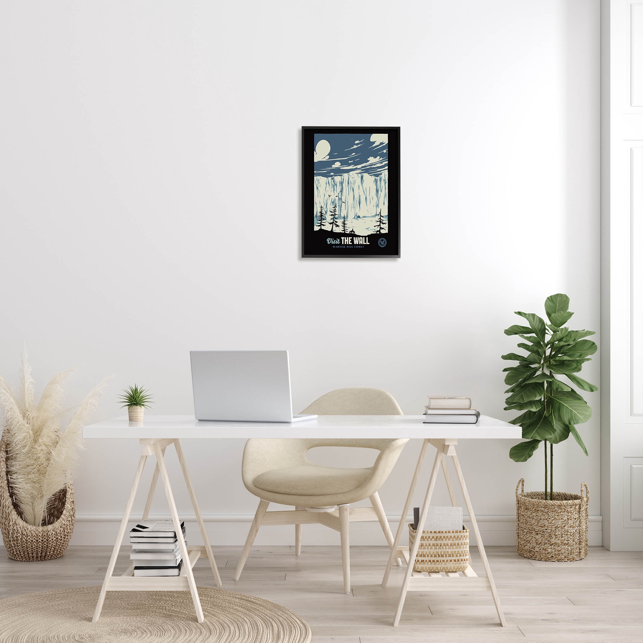 Stupell Industries Winter Has Come Fantasy Landscape Graphic Art Black Framed Art Print Wall Art, Design by Matheus Lopes Castro