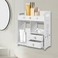 thumbnail image 4 of Bathroom Small Wall Cabinet Wall Mounted Shelf Vanity Storage Organizer with Drawer, White, 4 of 8