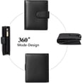 thumbnail image 4 of Cartera de piel auténtica para mujer, cartera pequeña para mujer con bloqueo RFID, cartera para mujer con bolsillo con cremallera y 14 ranuras para tarjetas, 4 of 5