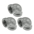 thumbnail image 1 of Conectores de codo hembra de acero inoxidable 304 de 3/8" BSPT 90 grados Unique Bargains 3 Pcs, 1 of 7