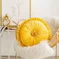 thumbnail image 4 of Round Pillow Cushion Couch Decorative Small Throw Pillow Home Decoration Pleated Round Pillow Cushion, 4 of 8