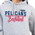 thumbnail image 3 of Women's G-III 4Her by Carl Banks Heather Gray New Orleans Pelicans Graphics Fleece Pullover Hoodie, 3 of 3