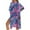 Monstera Palm Tree - Blue and Pink, variant on DISNIMO Galaxy Wolf Print Womens Kimono Swimsuit Coverups Cherry Blossom Print Cardigan Casual Loose Swimwear Cover Up Summer Half Sleeve Bikini Coverup