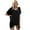 Black, variant on JYLFC Plus Size Swimwear Cover Up Dress for Women Chiffon Tassel Cover Ups, Black 3XL