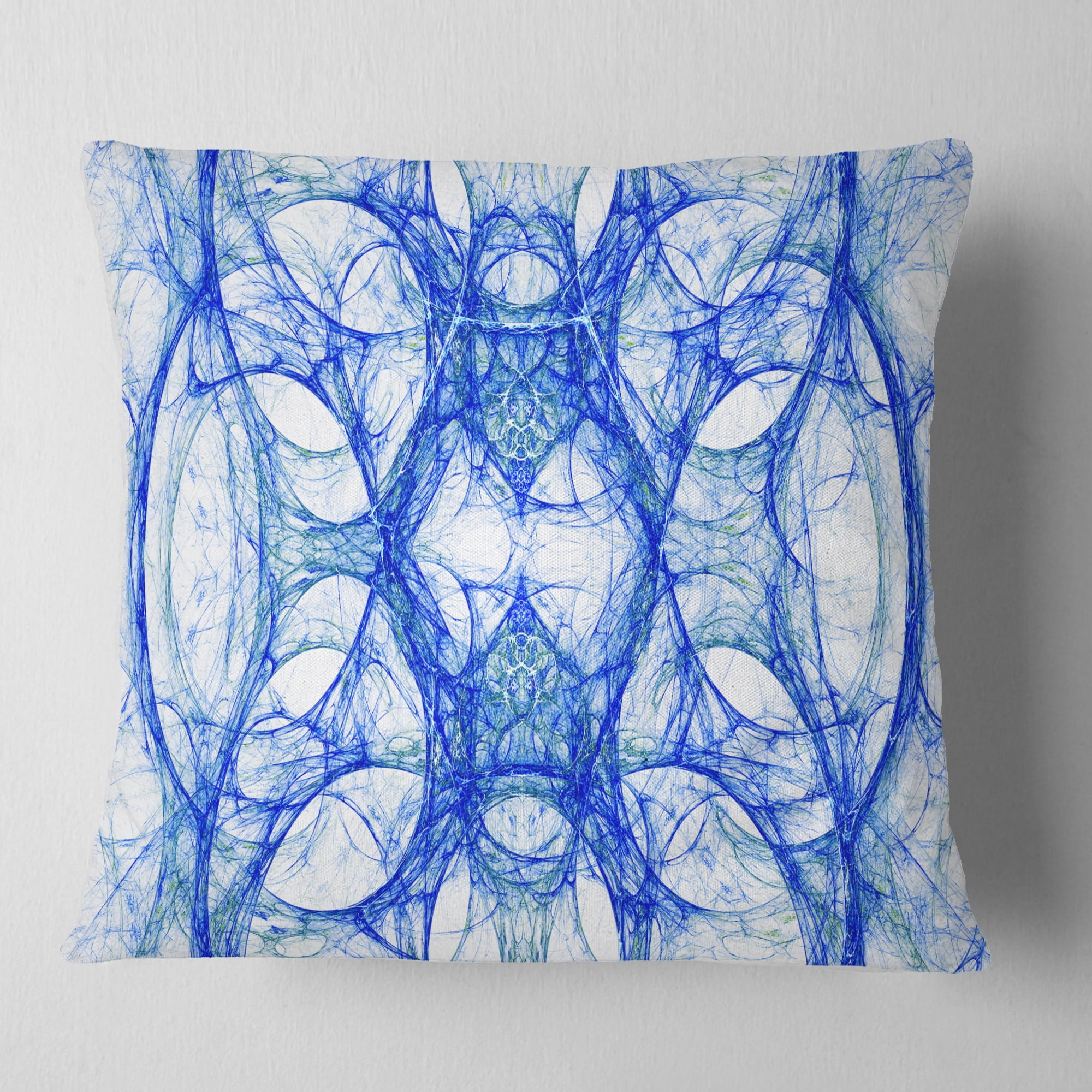 Designart Head of Iron Knight - Abstract Throw Pillow - 16x16
