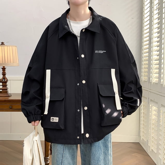 RXIRUCGD Veste à Capuche à Manches Longues pour Hommes, Coupe Ample Décontractée, Noir, Taille : 7TG