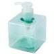 thumbnail image 4 of Frasco cuadrado de plástico rellenable de 250 ml (8,4 oz) con bomba dosificadora para dispensador de jabón, loción líquida, cosméticos, maquillaje o champú (azul transparente)., 4 of 7