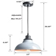 thumbnail image 7 of Claxy White Barn Style Pendant Light Fixtures with Cord, 7 of 7