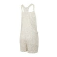 thumbnail image 3 of Women's Concepts Sport Cream Chicago Cubs Montana Hacci Knit Romper Overalls, 3 of 6