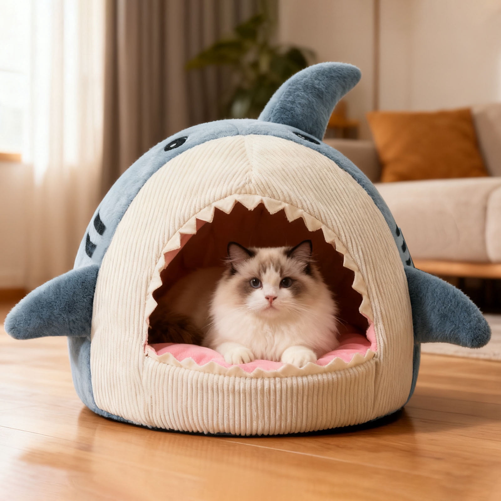 Cozy Winter Warm Soft Cat Bed Kennel Hideout for Small Feline Comfort and Security