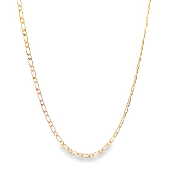 2mm Flat Dainty Delicate Figaro Chain (F53)