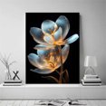 thumbnail image 2 of Mudket Framed,Luxury Canvas Wall Art,Ready to Hang,Golden Floral Canvas Print,Modern Botanical Wall Decor,Flower Wall Pictures, for Bedroom Living Room Bathroom Office Decor - 12"L x 8"W, 2 of 10