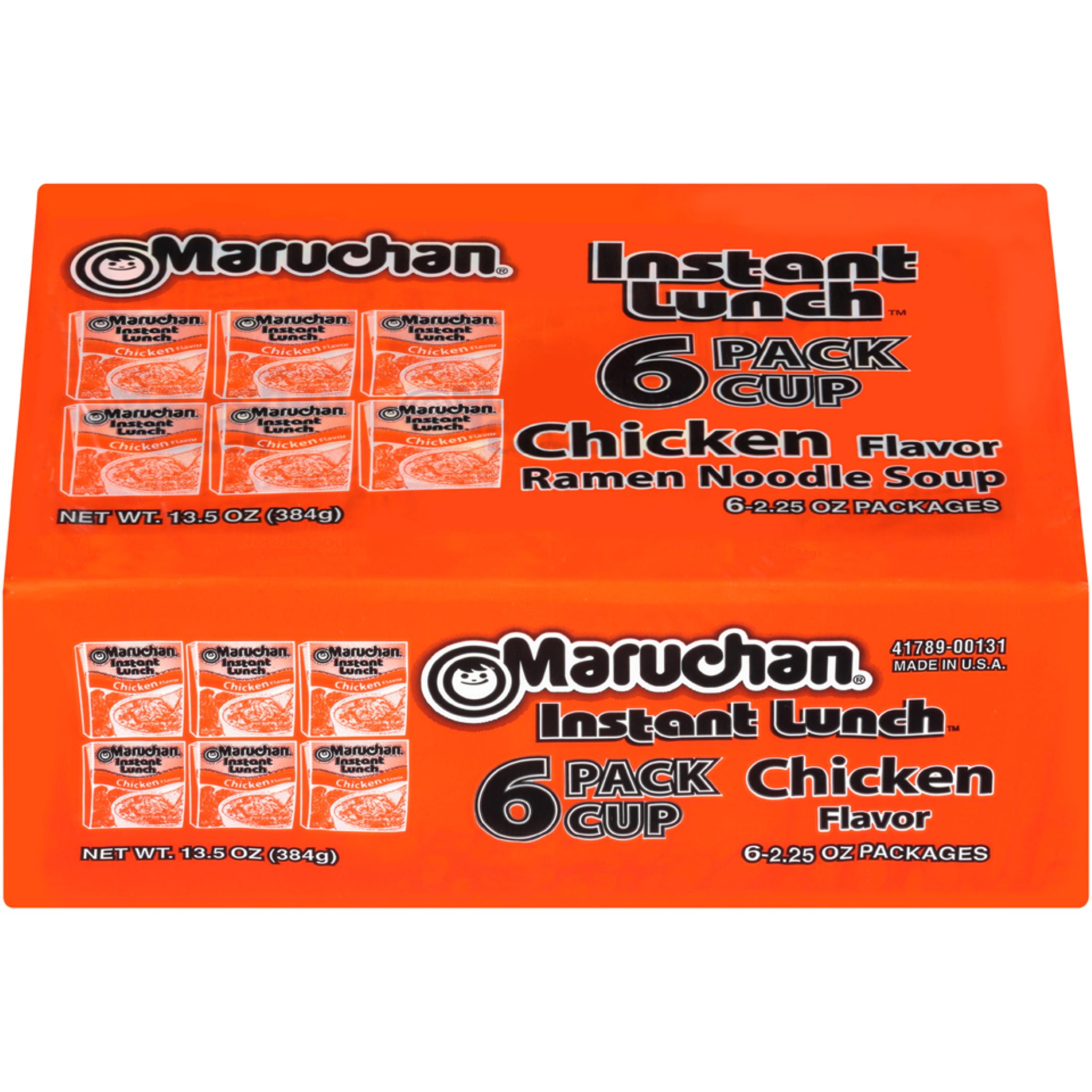 (4 pack) Maruchan Instant Lunch Ramen Noodles, Chicken Flavor, 2.25 oz Cup, Pack of 6