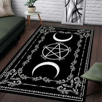 Witch Sun Moon Pentagram Altar Carpet for Living Room Gothic Decor Sofa Table Area Rugs Anti-slip Floor Mat Bathroom Doormat