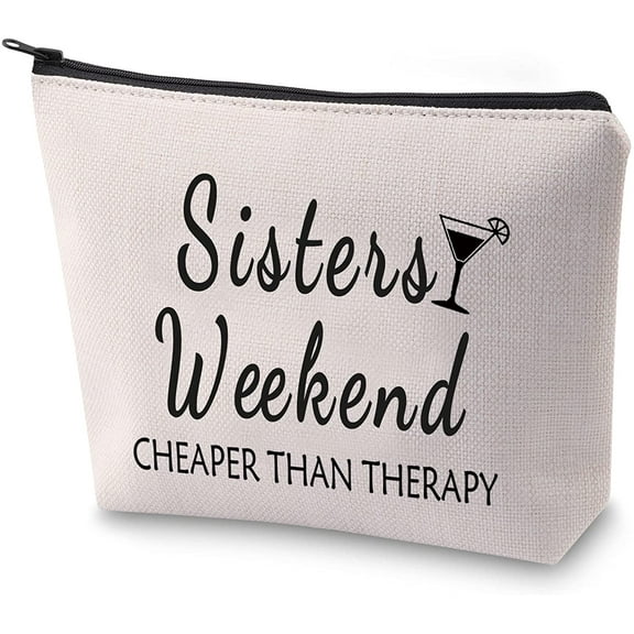 Girls Weekend 2022 Gift Girls Trip Cheaper Than Therapy Makeup Bag Girls Getaway Gift Bachelorette Party Gift