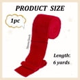 thumbnail image 2 of Frayed Polyester Ribbon Raw Edge Wired Ribbon Garment Accessories for Gift Wrapping Crimson 3 inch(76mm) about 6.00 Yards(5.49m)/Roll, 2 of 9