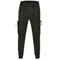 thumbnail image 4 of LIUJUNSHOP Casual Men's Cargo Pants Men's Drawstring Waist Cargo Work Pants Loose Fit Lightweight Breathable Trousers with Multiple Pockets, 4 of 9