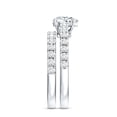 thumbnail image 3 of Rosec Jewels Lab Grown Diamond Teardrop Engagement Ring with Wedding Band - EF-VS Quality, 925 Sterling Silver, US 4.00, 3 of 8