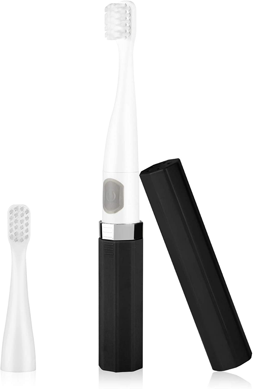 Travel Electric Toothbrush with 2 Brush Head 2 Modes Waterproof Sonic