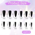 thumbnail image 2 of Press on Nails Stiletto Black, 100 unidades, de Innoh Hustle, para mujer, 2 of 7
