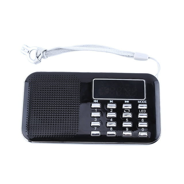 Altavoz de radio ANGGREK de música con linterna LED de batería de litio recargable negro