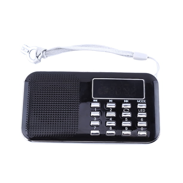 Altavoz de radio ANGGREK de música con linterna LED de batería de litio recargable negro